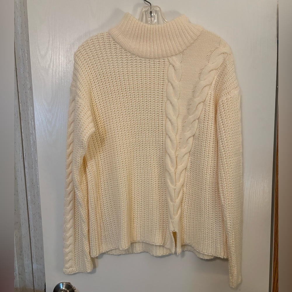 Elegant Cream Turtleneck Sweater